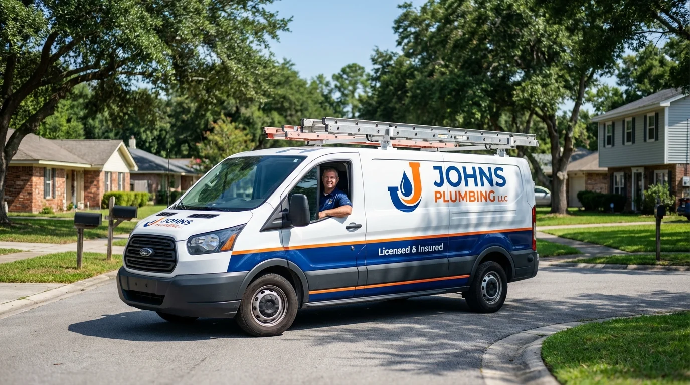 Johns Plumbing LLC service van in Tsaile, AZ